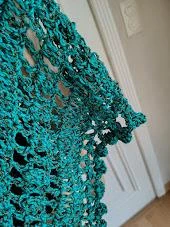Donker gras groene punt sjaal met glitters – photo 4